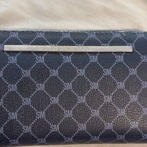 Steve Madden blue large Wristlet Clutch wallet